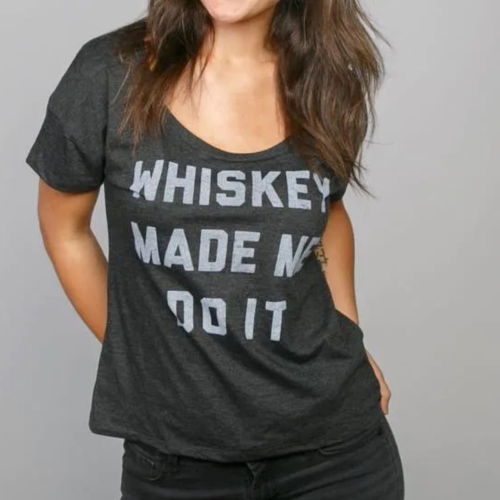 Buy Me Brunch / KCCO Whiskey Made Me Do It Tee - Picture 8 of 8